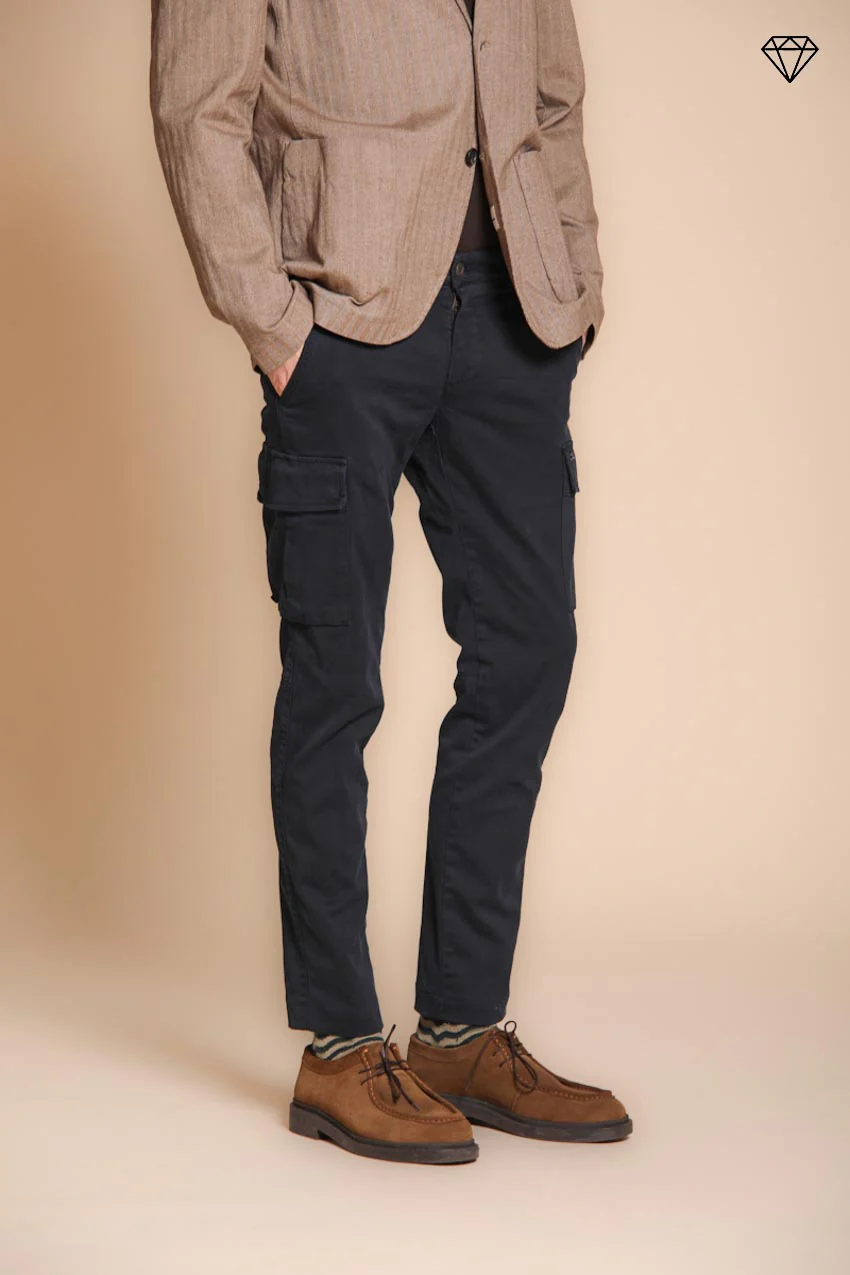 Chile pantalone cargo uomo in gabardina extra slim fit ① - Image 5