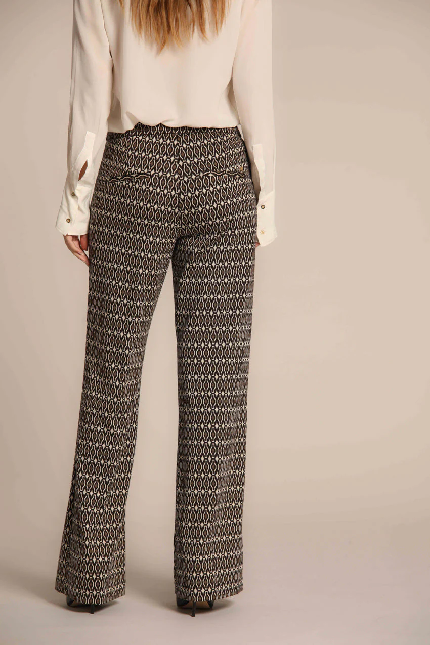 Easy Straight pantalone chino donna in jersey con fantasia geometrica straight fit - Image 4