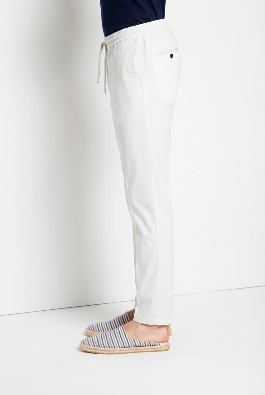 New York Sack pantalone chino jogger uomo in tela paracadute lyocell e cotone regular fit - Image 3