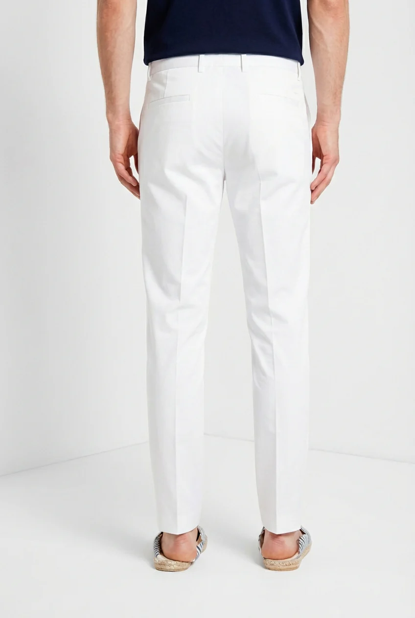 New York Sack pantalone chino jogger uomo in tela paracadute lyocell e cotone regular fit - Image 4