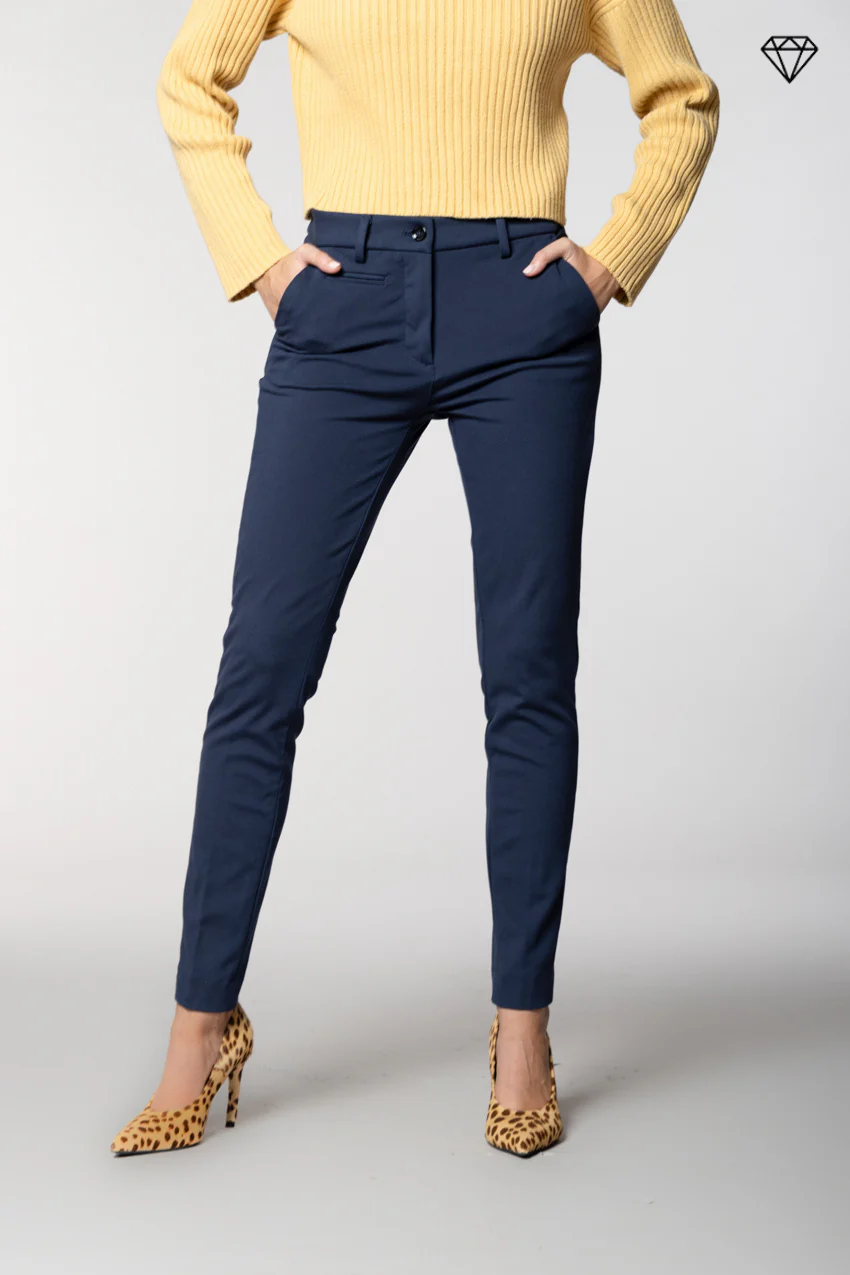 New York Slim pantalone chino donna in jersey tecnico slim fit ① - Image 3
